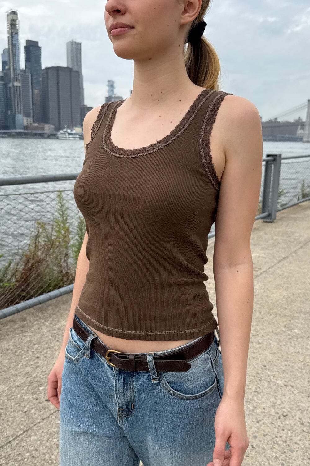 Ronnie Rib Lace Tank