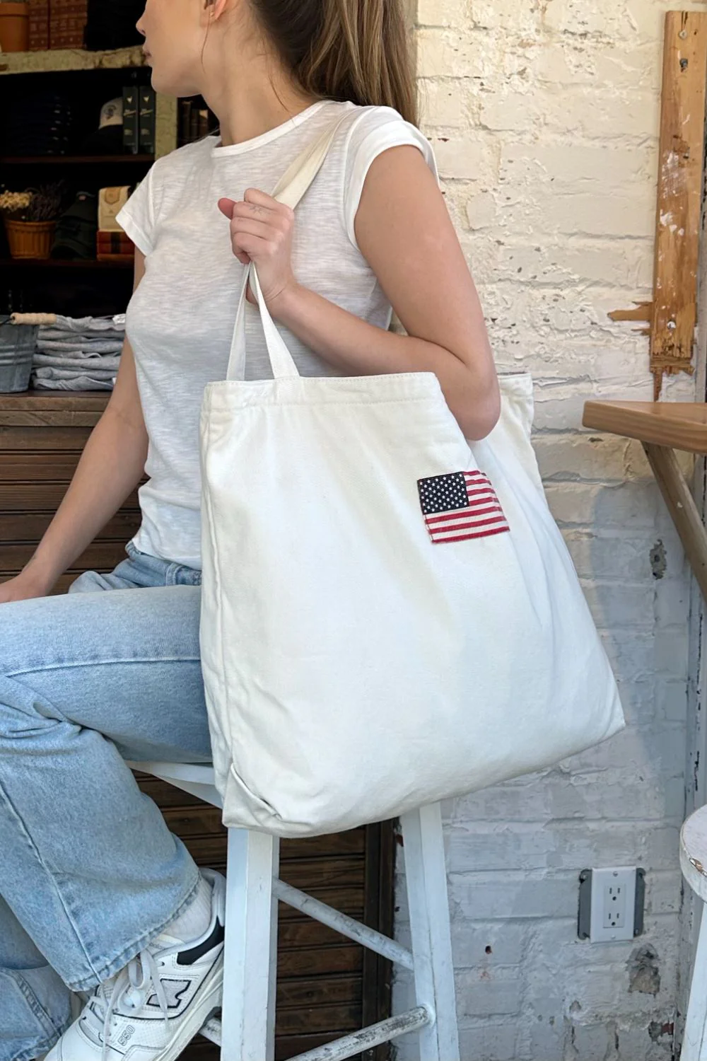American Flag Tote Bag