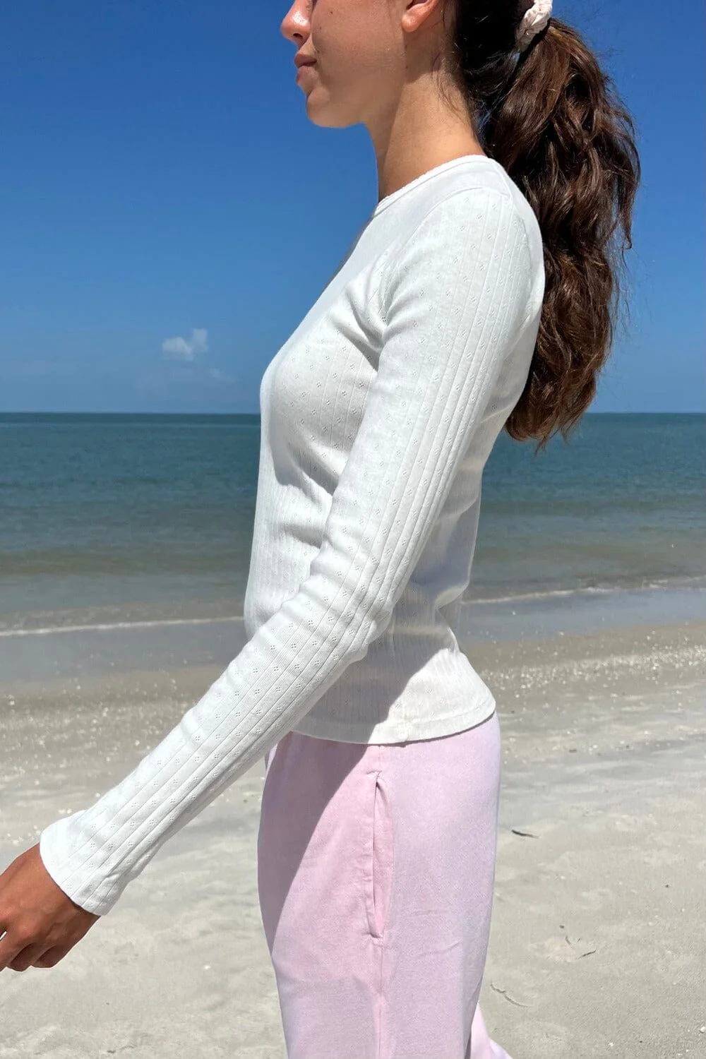 Leah Scallop Eyelet Top