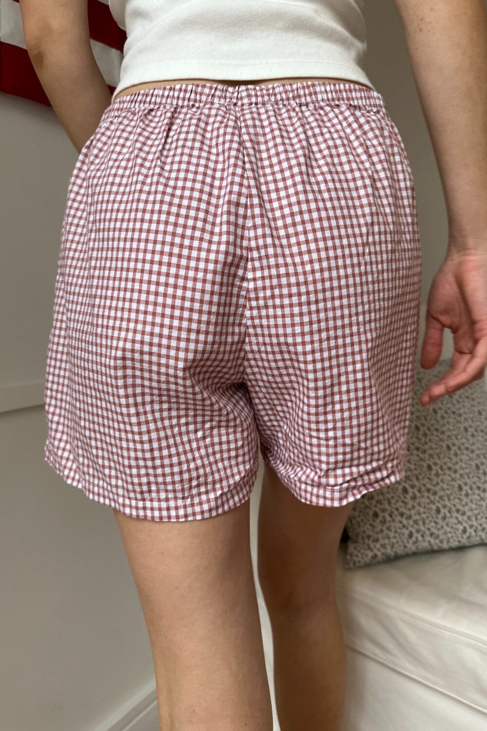 Keira Long Gingham Boxer Shorts