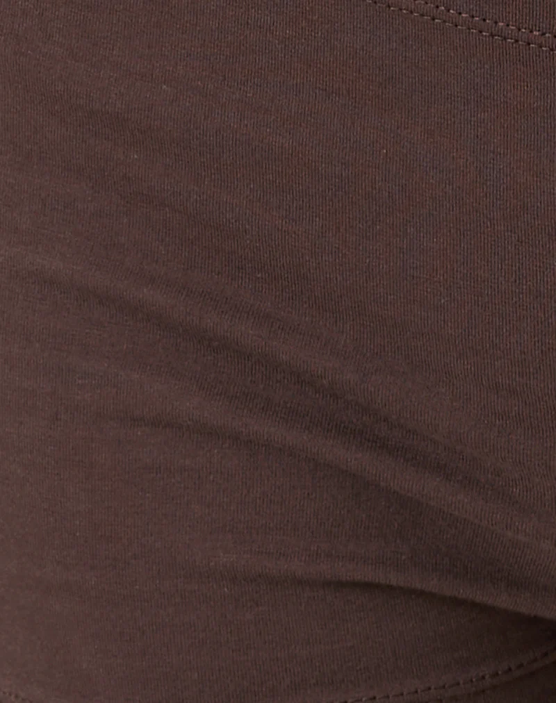 Eunia Micro Shorts in Deep Mahogany