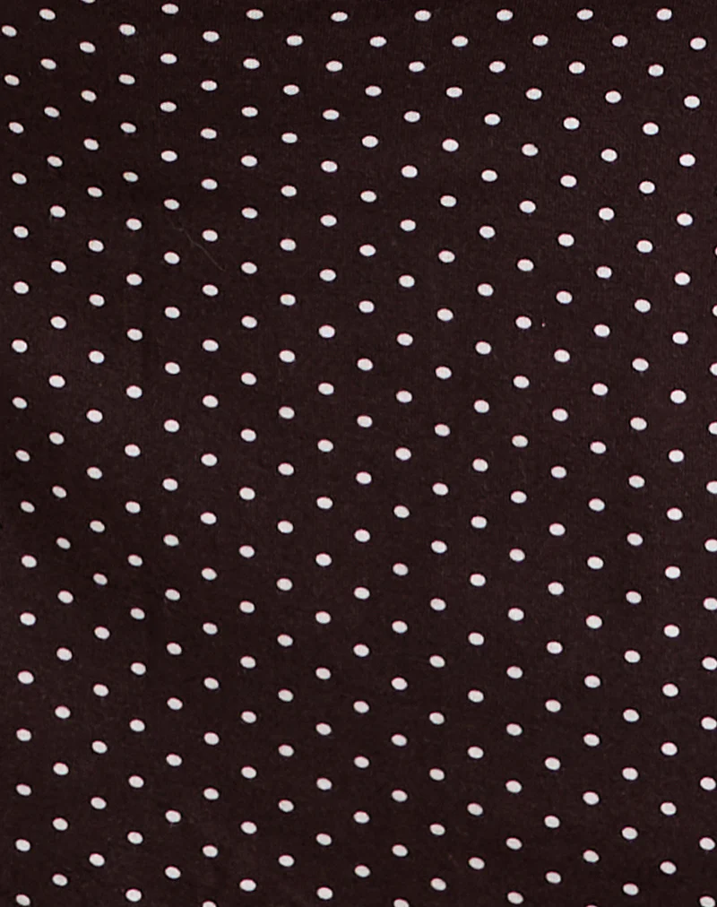 Luel Wrap Skort in Micro Polka Brown