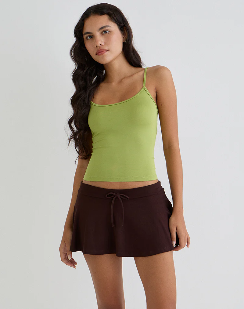 Saeko Micro Skort in Bitter Chocolate