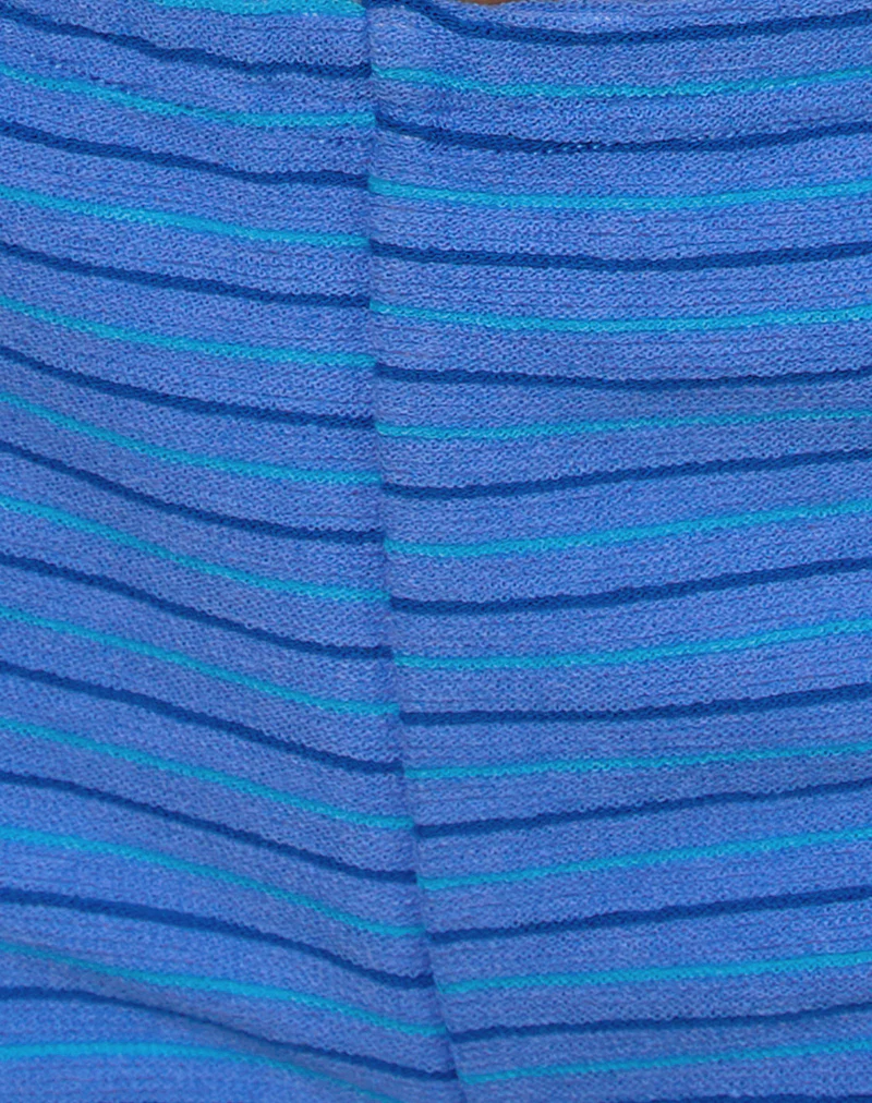 Sera Short in Towelling Blue Stripe