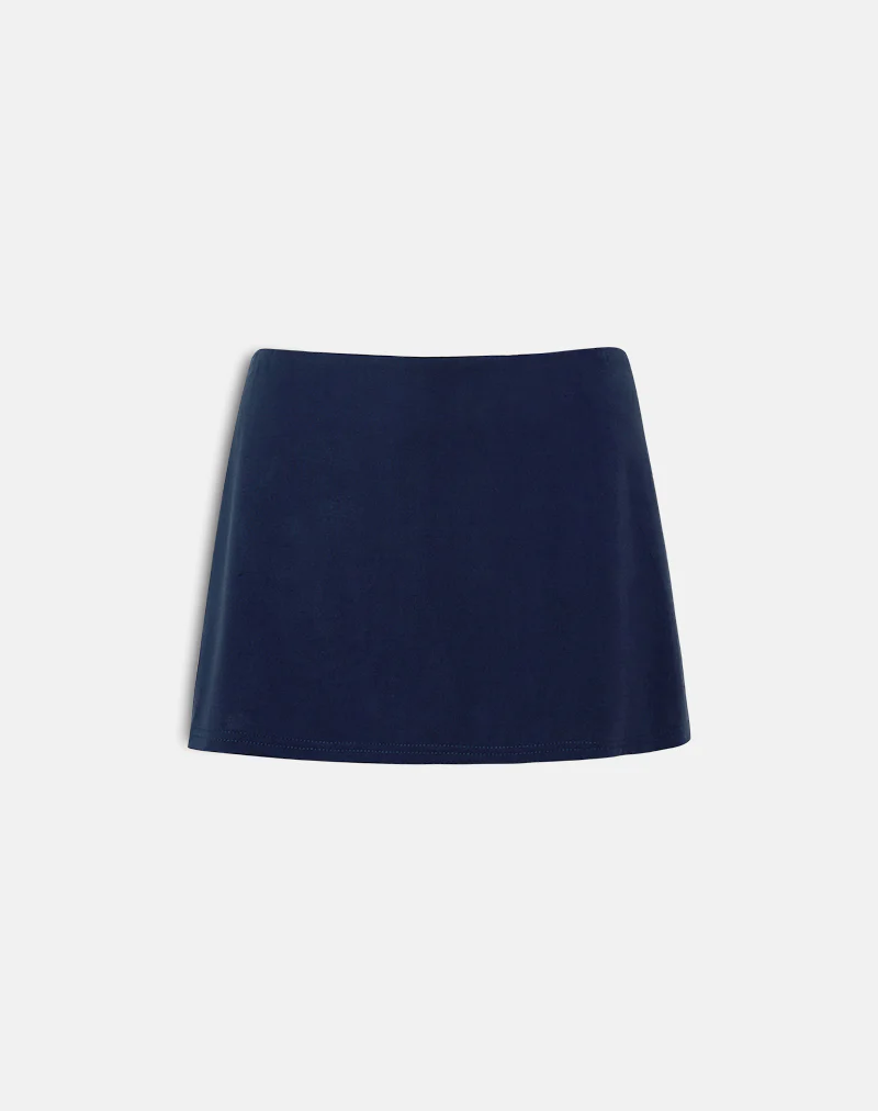 Namya Mini Skort in Cupro Navy