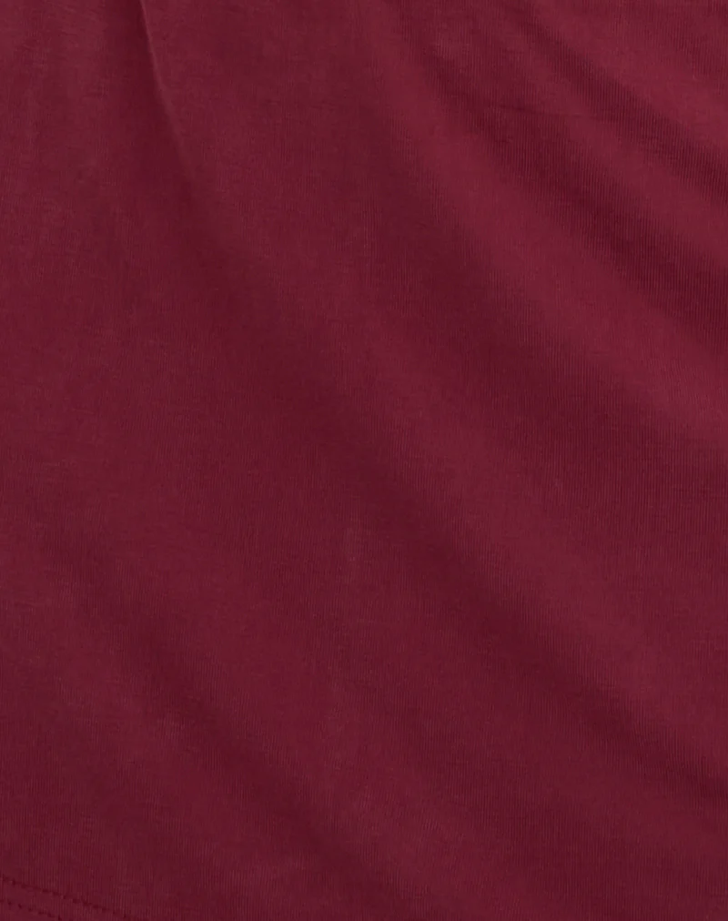 Namya Mini Skort in Cupro Burgundy