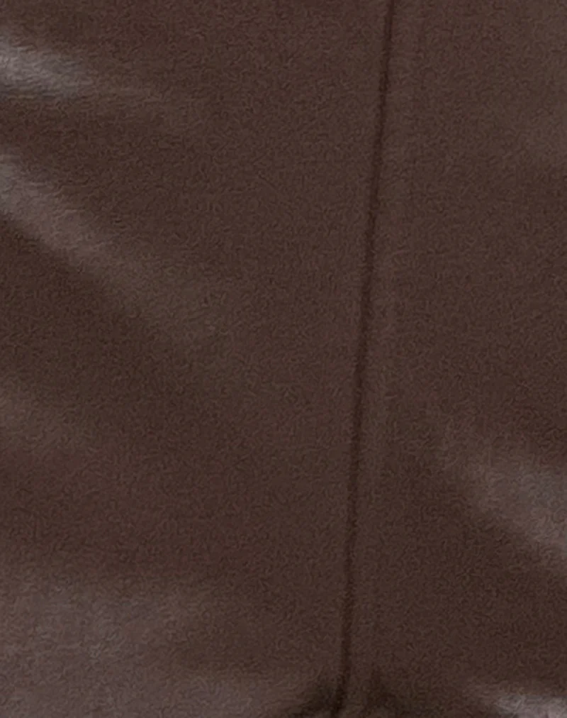 Sanne Hot Pants in PU Brown