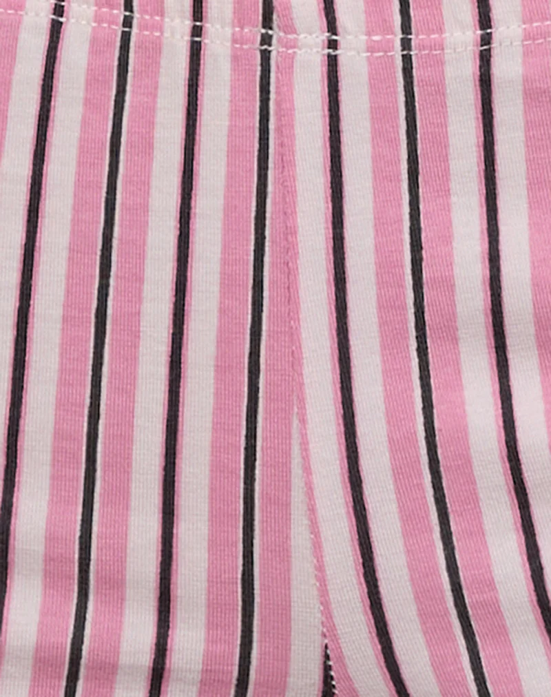 Eunia Micro Shorts in Pinstripe Pink