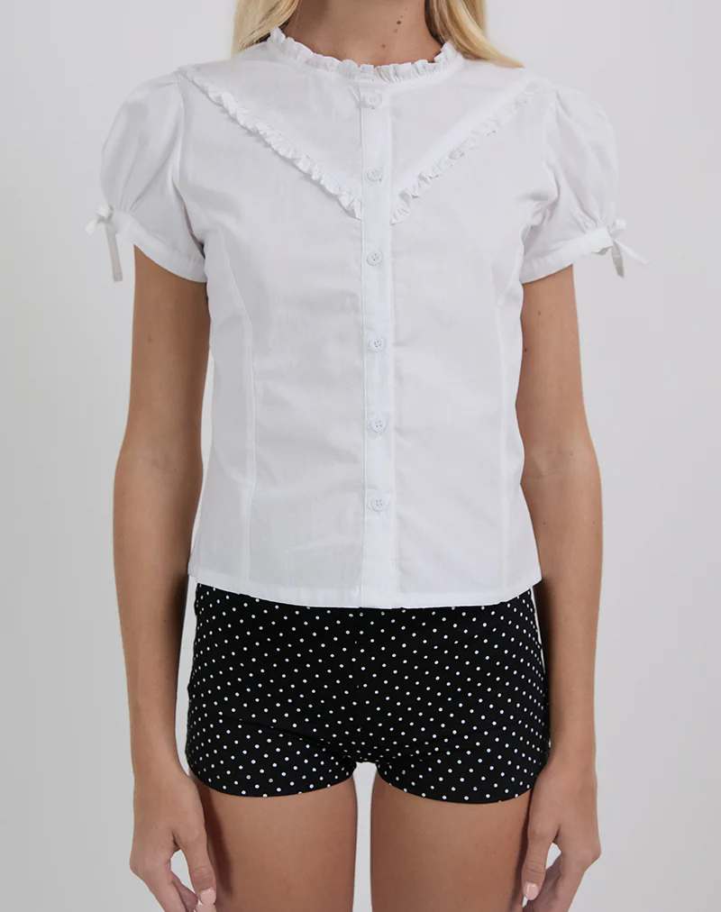 Eunia Short in Micro Polka Black