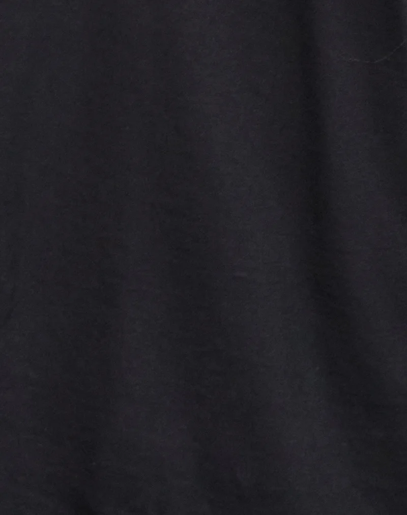 Daman Off-The-Shoulder Basic Top in Black