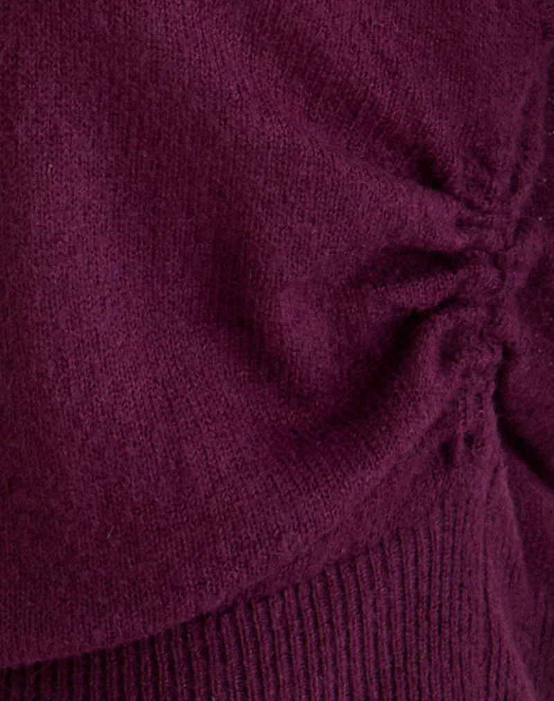 Grisha Long Sleeve Knit Top in Plum