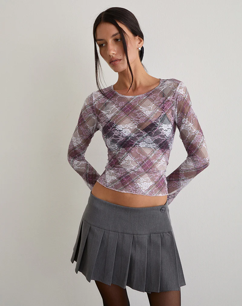 Eireen Top in Country Check Multi