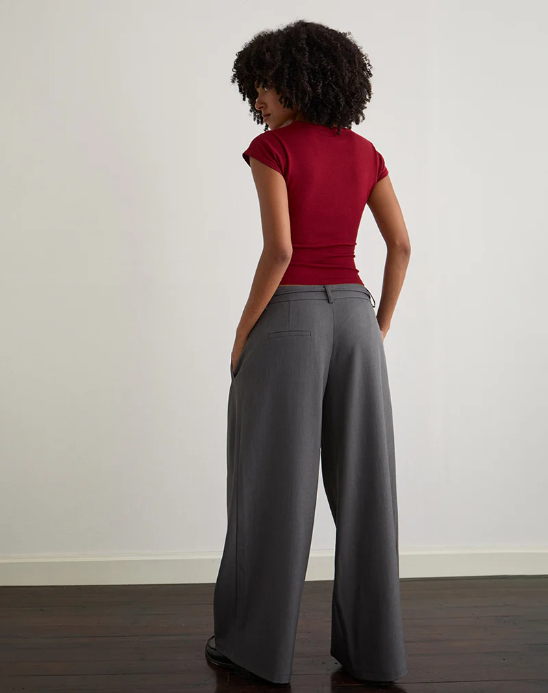 Rivela Tie Waist Trouser in Grey