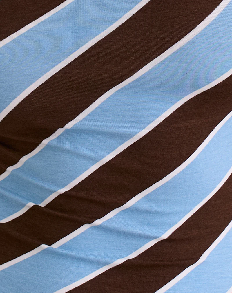 Nova Top in Retro Stripe Blue