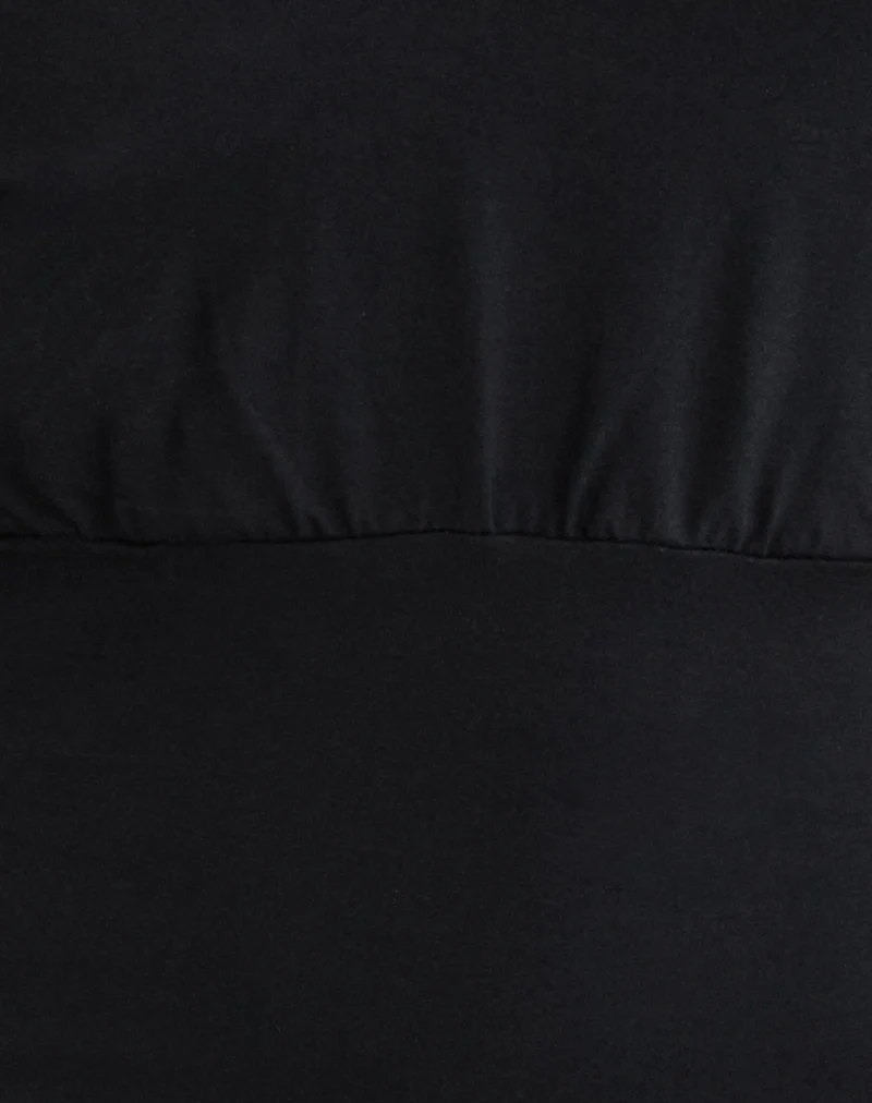 Amarata Batwing Top in Rayon Jersey Black