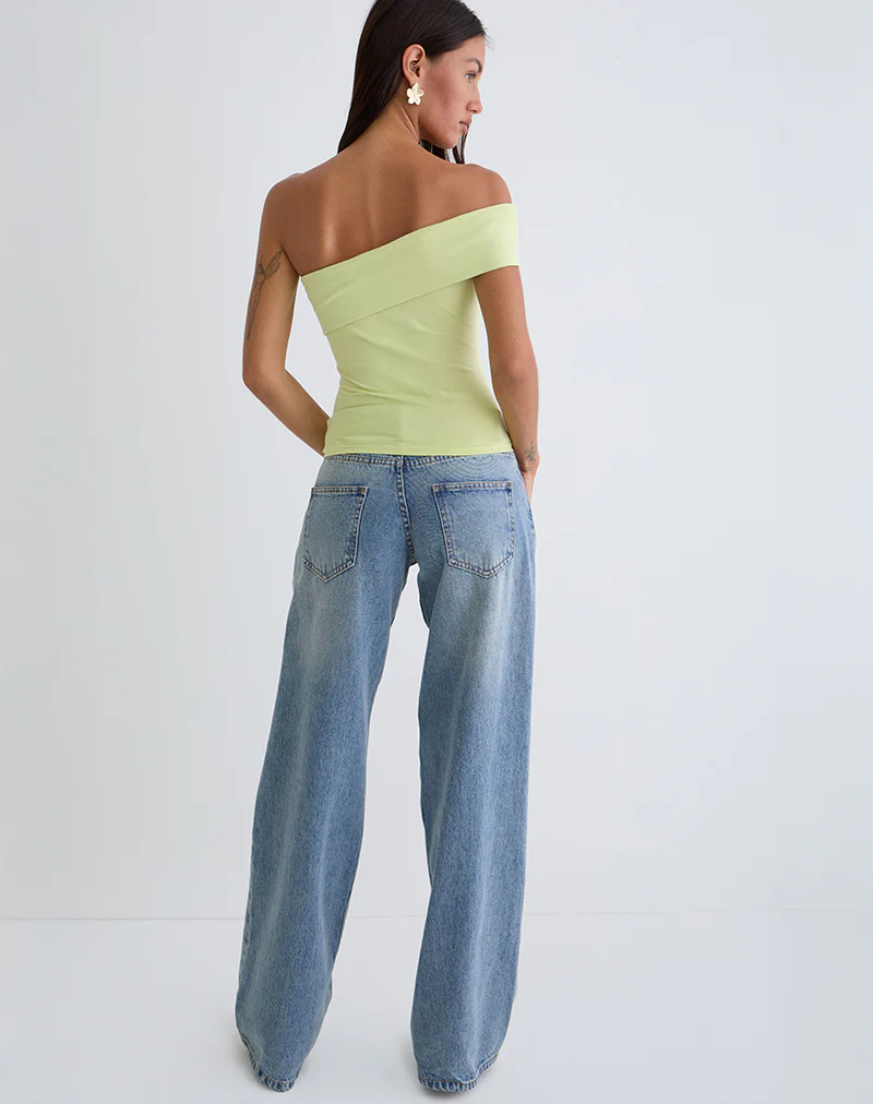 Marga One Shoulder Top in Pistachio