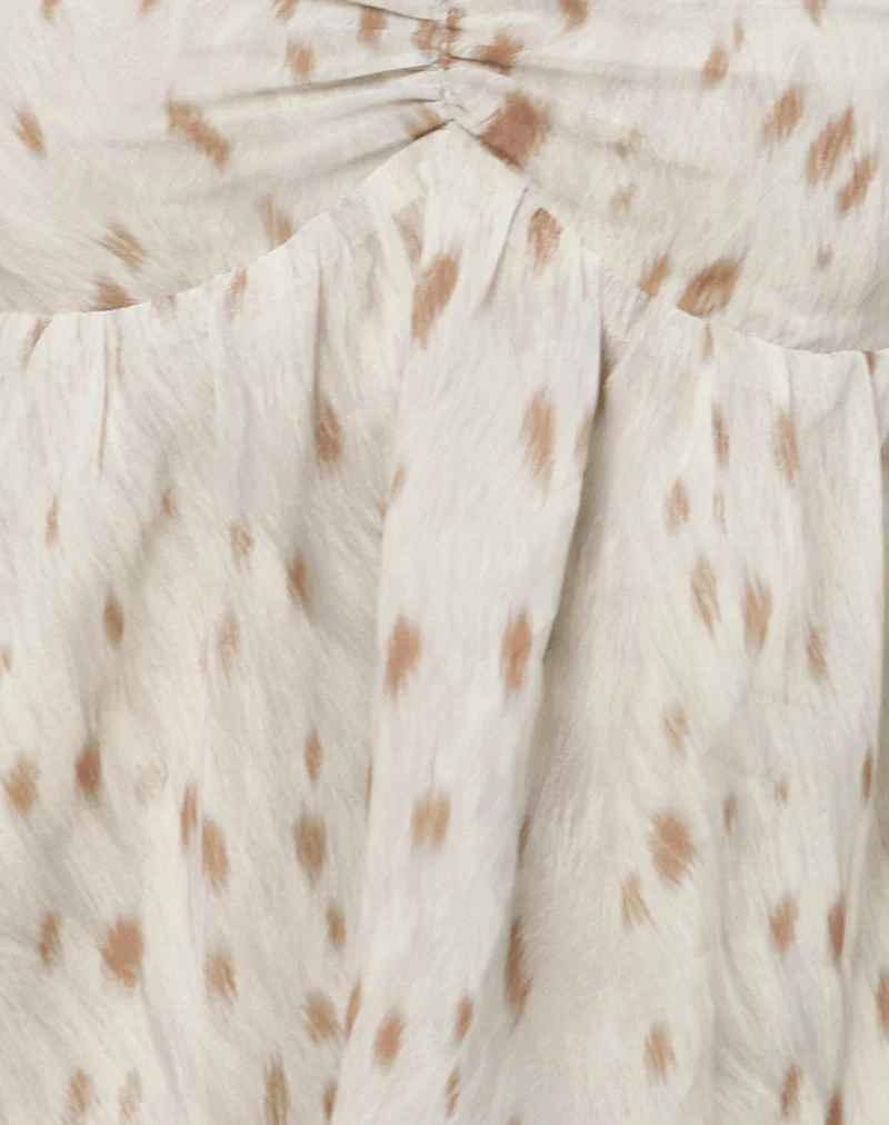 Setsuko Bandeau Longline Top in Bambi Ivory