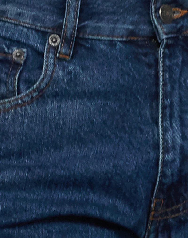 Mid Rise Awkward Parallel Jeans in Mid Blue Used