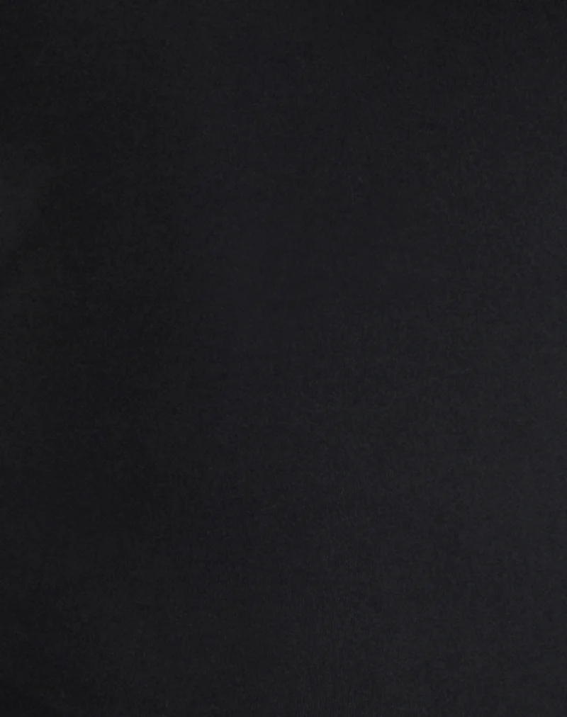 Diya Long Sleeve Twist Back Top in Cupro Black