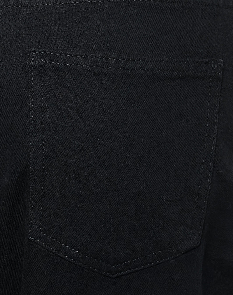Low Rise Roomy Jeans in Rinse Black