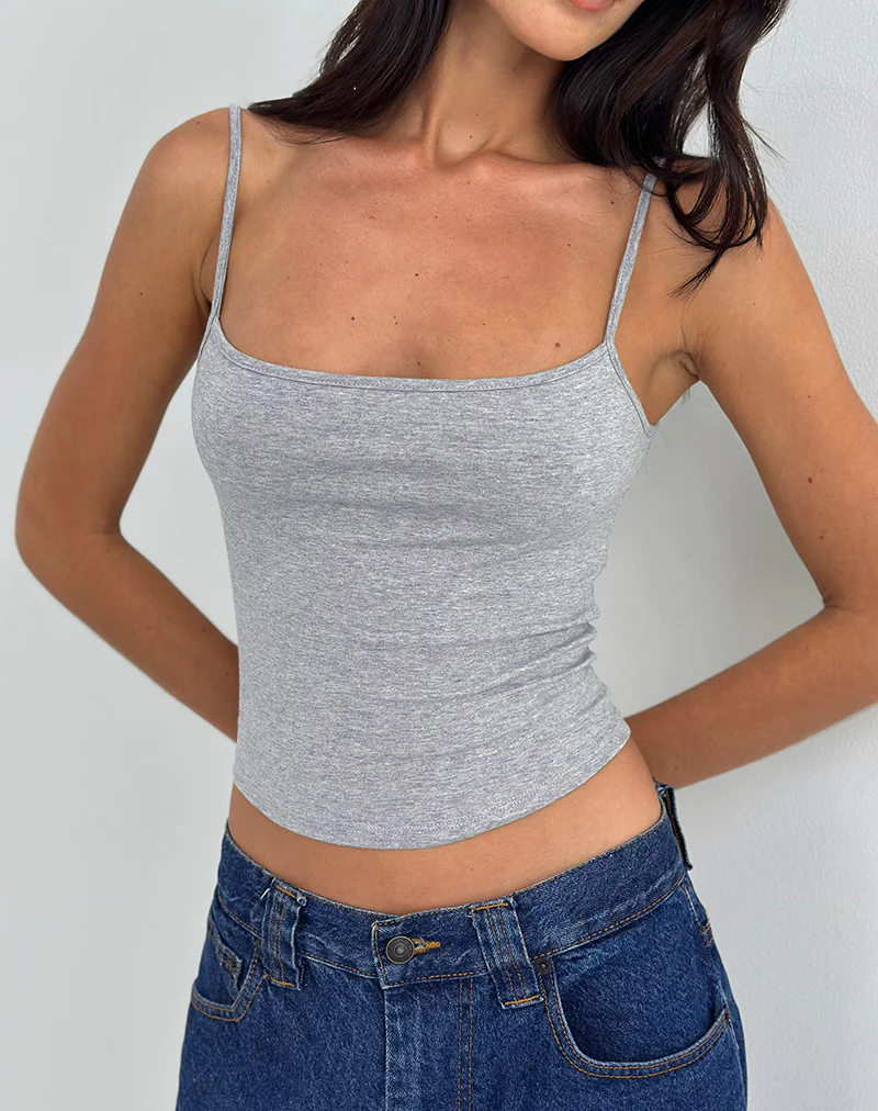 Solay Vest Top in Grey Marl