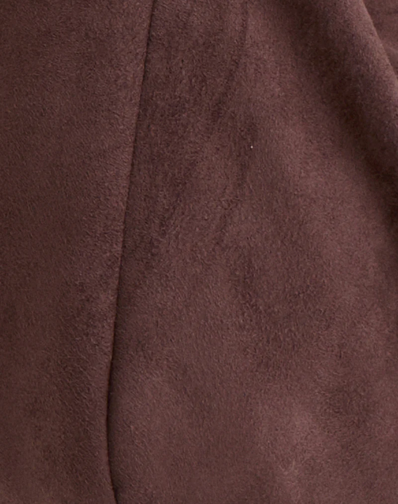 Tetira Bag with Double Tortoise Shell Buckle in Brown