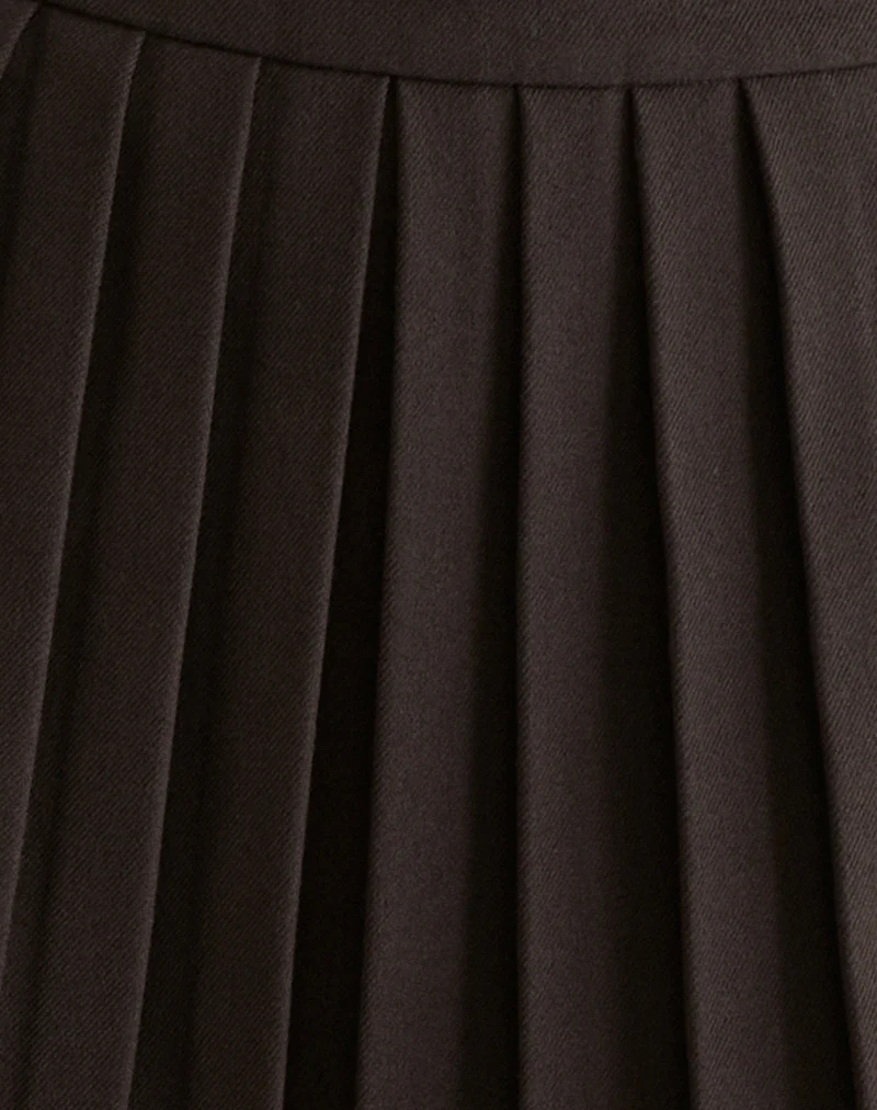 Kassine Mini Skirt in Tailoring Brown