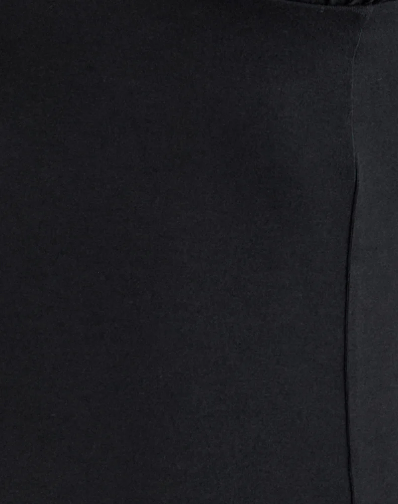 Lynod Plunge Top in Rayon Black