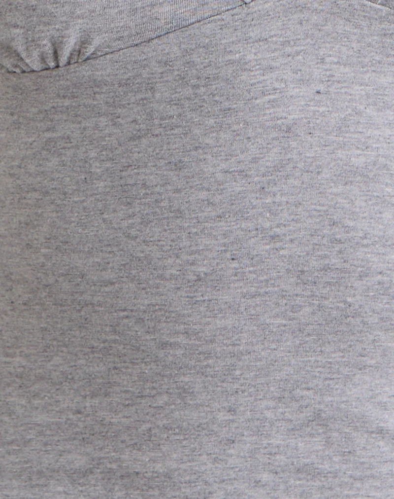 Emesy Long Sleeve Top in Grey Marl