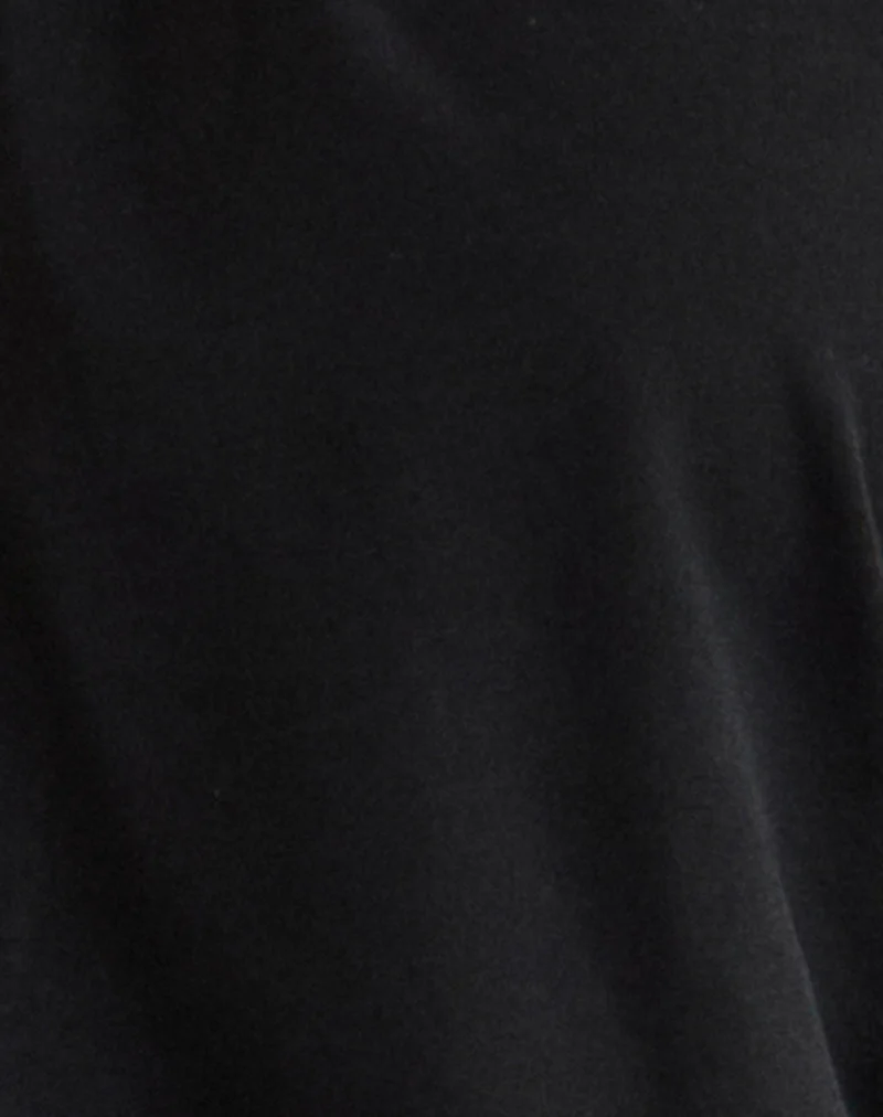 Karise Plunge Top in Cupro Black