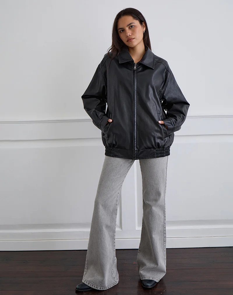 Cavita Jacket in PU Black