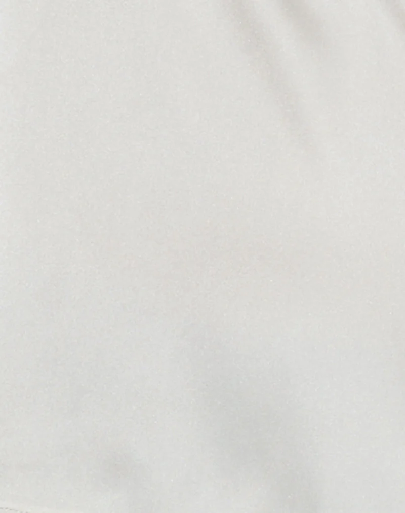 Nobara Longline Halterneck Top in Jacquard Ivory