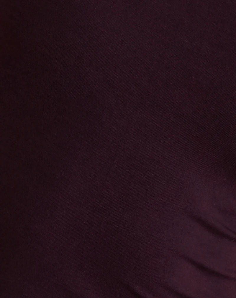 Lay Halterneck Top in Redwood with Pink Lady Binding