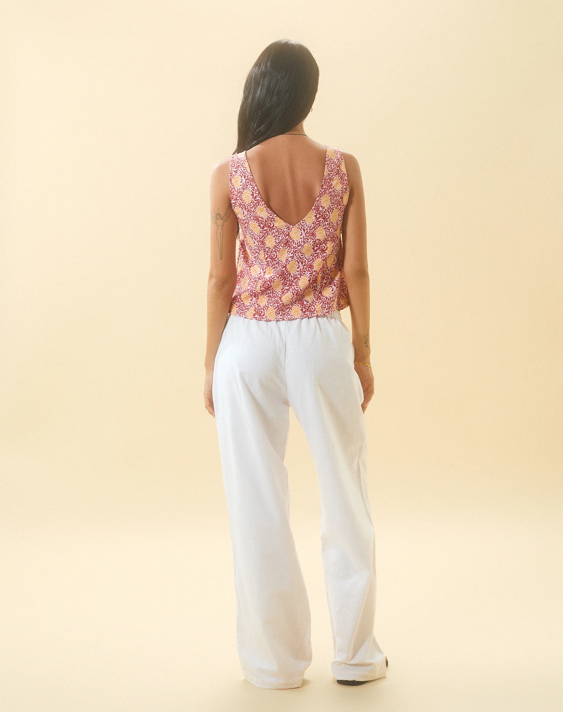 Wasic Wide Leg Trouser in White