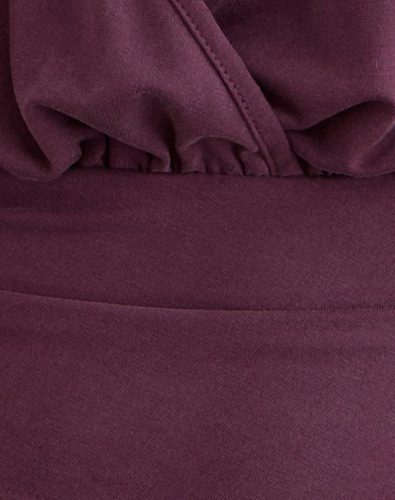 Sherlyn Halter Top in Cupro Deep Purple