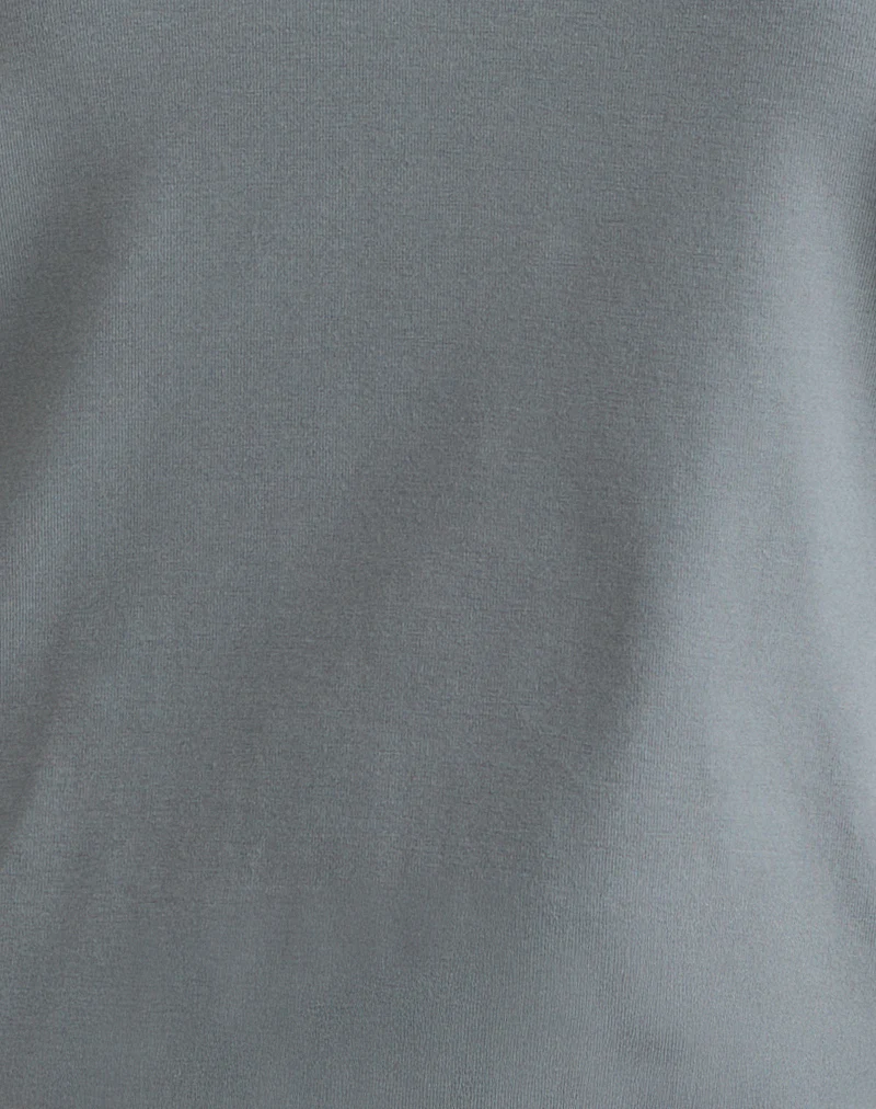 Dyilla Arrow Neck Top in Grey