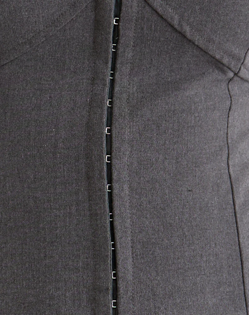 Salpa Plunge Top in Tailoring Charcoal