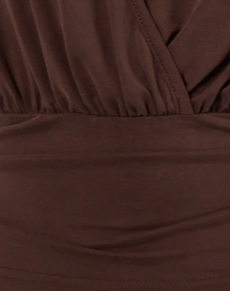 Sherlyn Halter Top In Bitter Chocolate