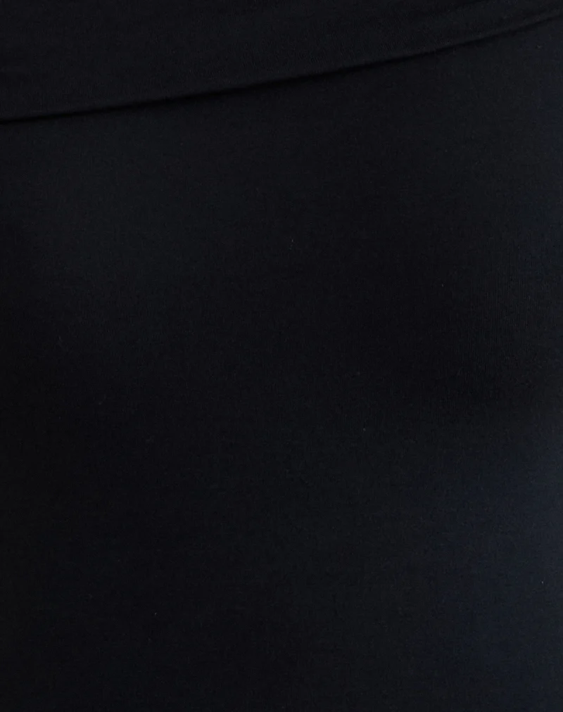 Cuthbe Off The Shoulder Twist Top in Black