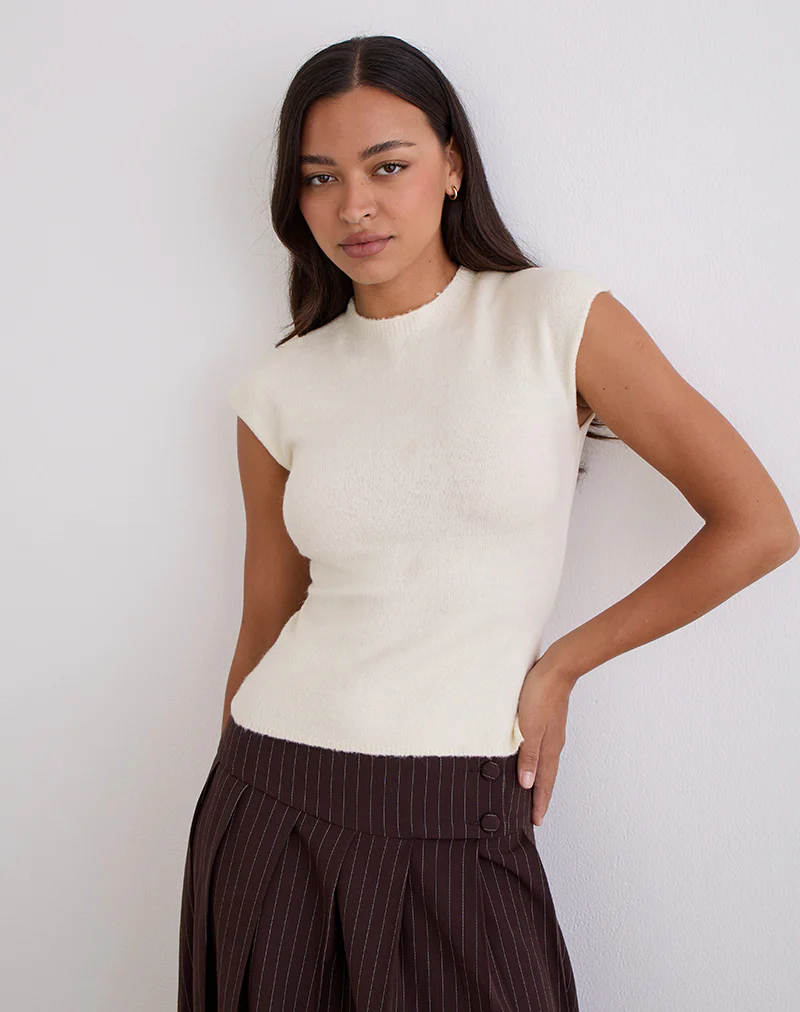 Hanuva Top in Knit Cream