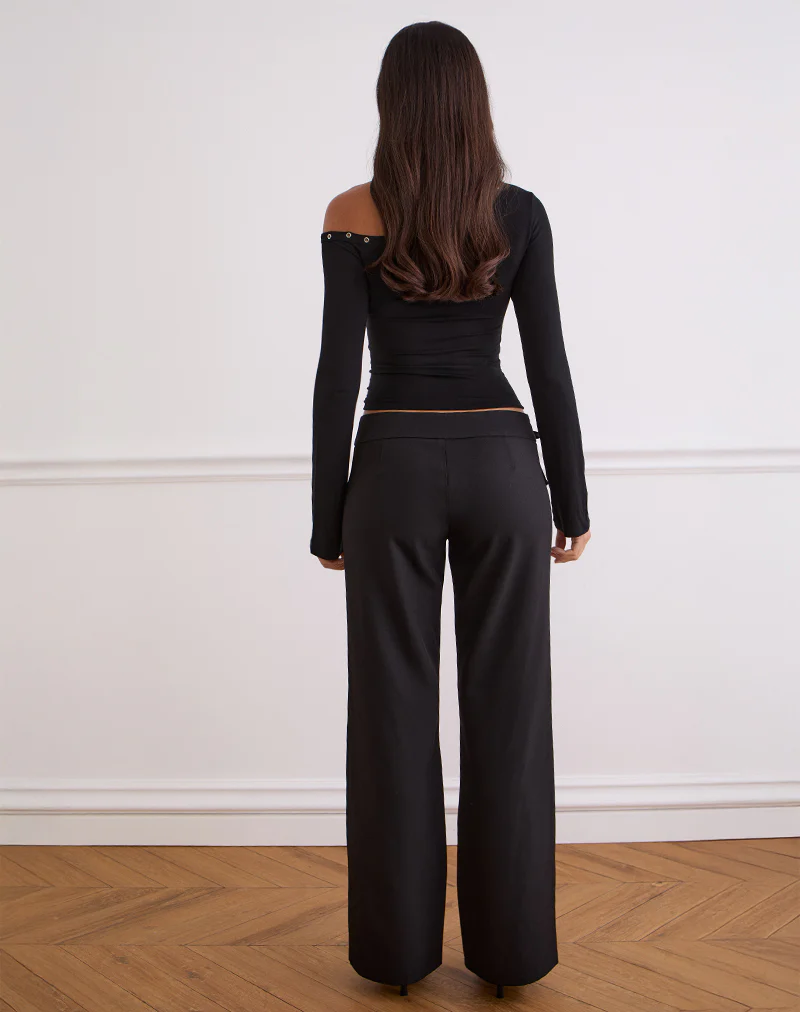 Tova Tie Tailoring Trousers in Black