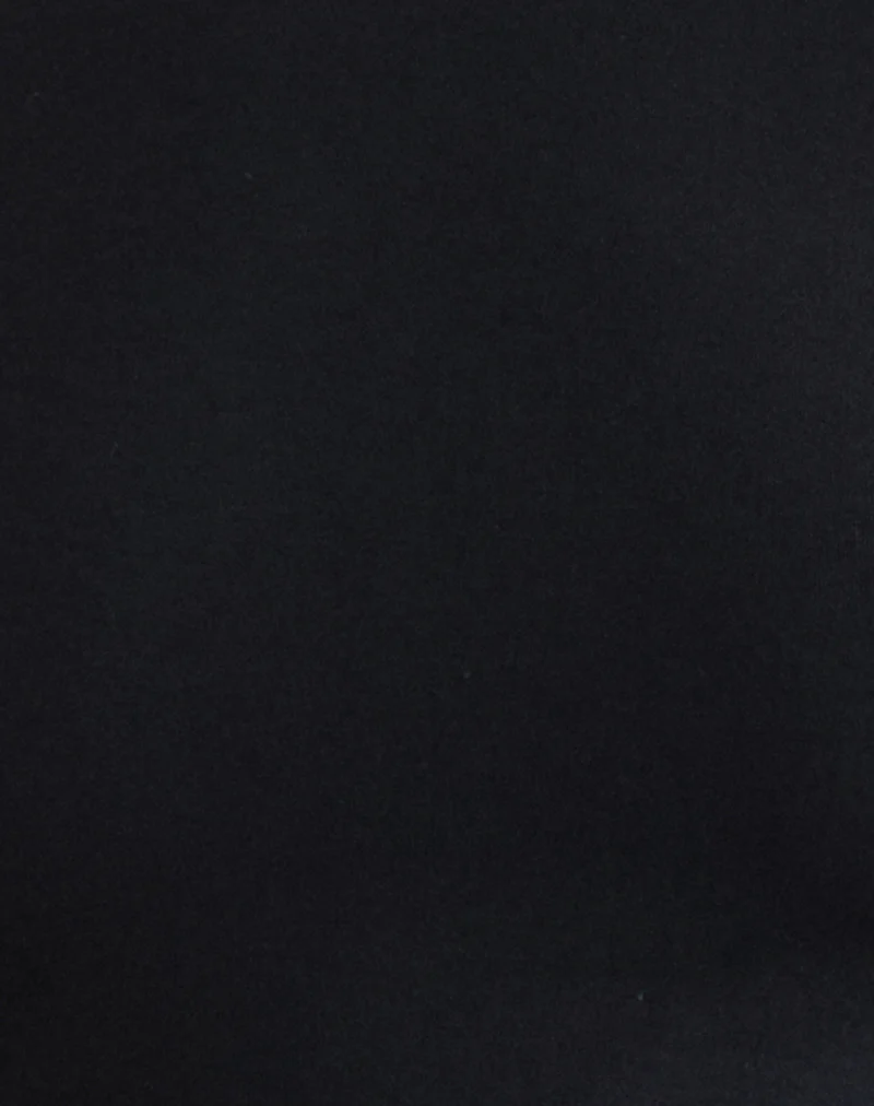 Muzan Long Sleeve Top in Jersey Black