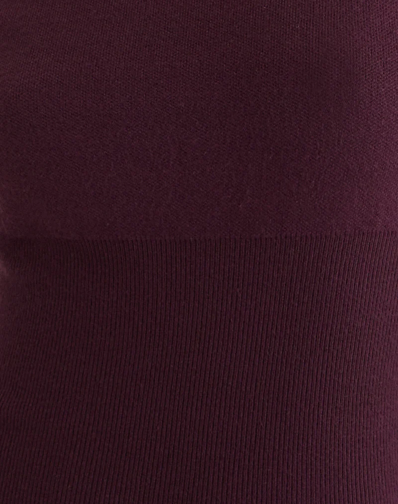 Elira Top in Knit Plum