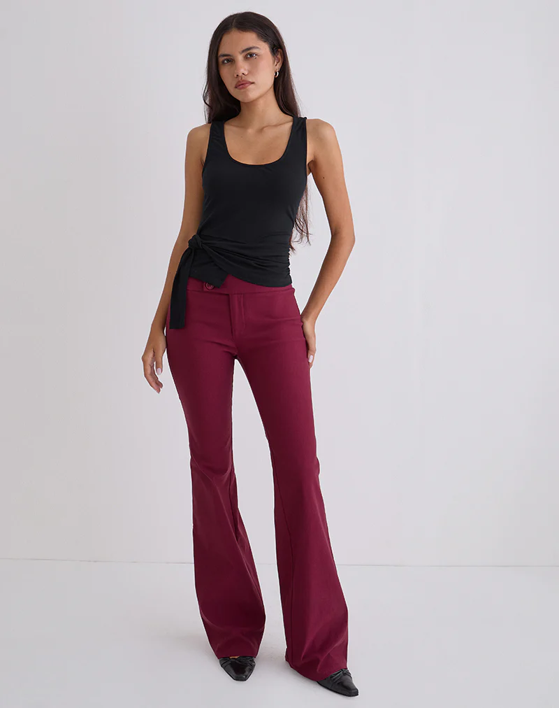 Tanzy Tie Top in Jersey Black