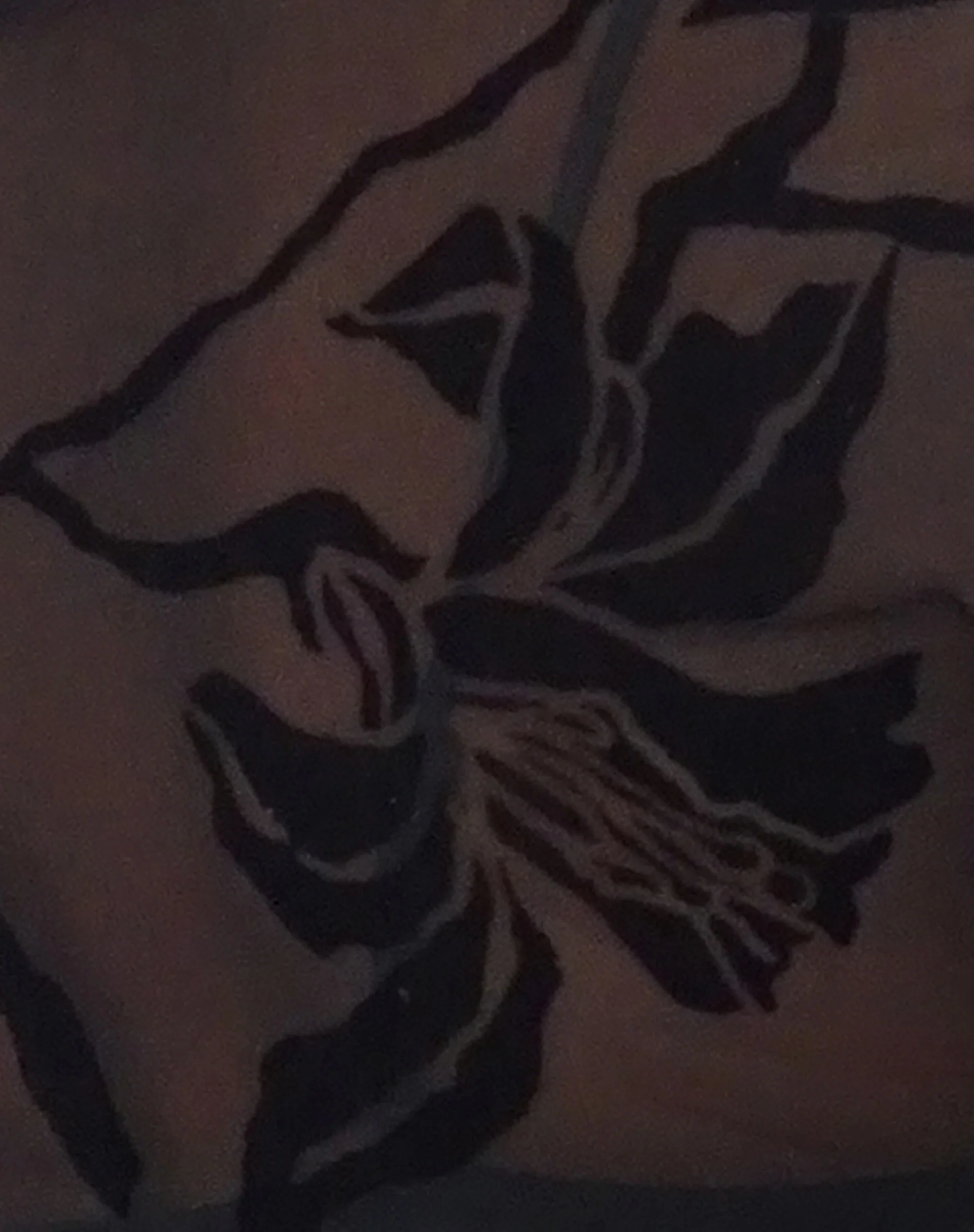 Nova Top in Orchids Flock Black