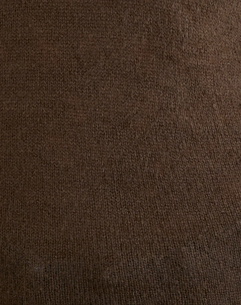 Ashla Top in Sheer Knit Dark Chocolate