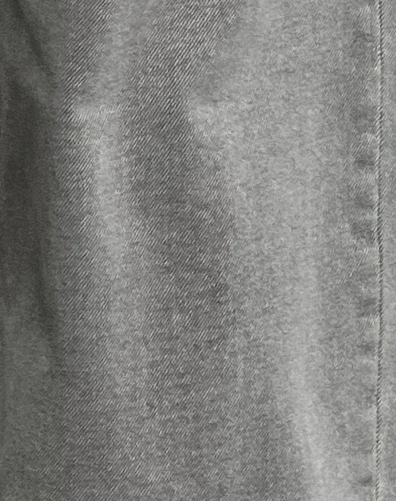 Low Rise Roomy Jeans in Bleach Grey