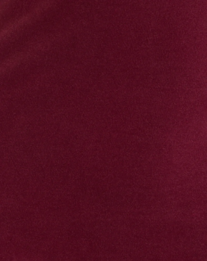 Saiba Cap Sleeve Top in Cupro Dark Red