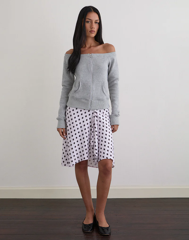 Airazo Bardot Sweater in Grey Marl
