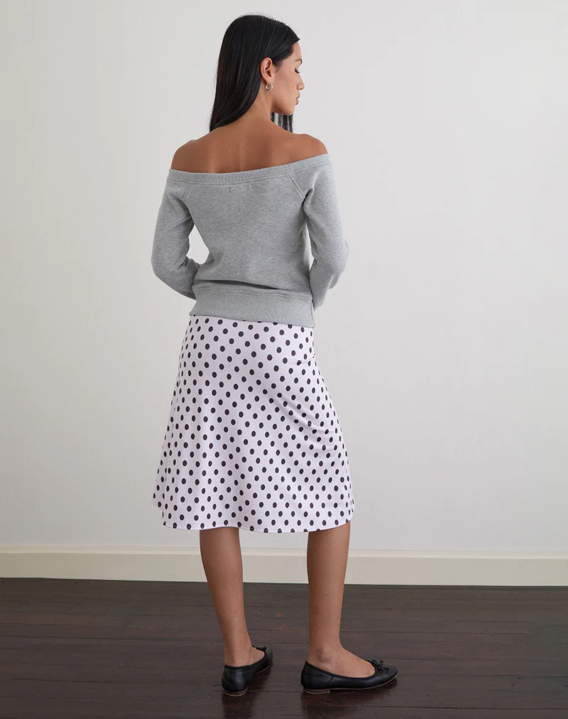 Airazo Bardot Sweater in Grey Marl